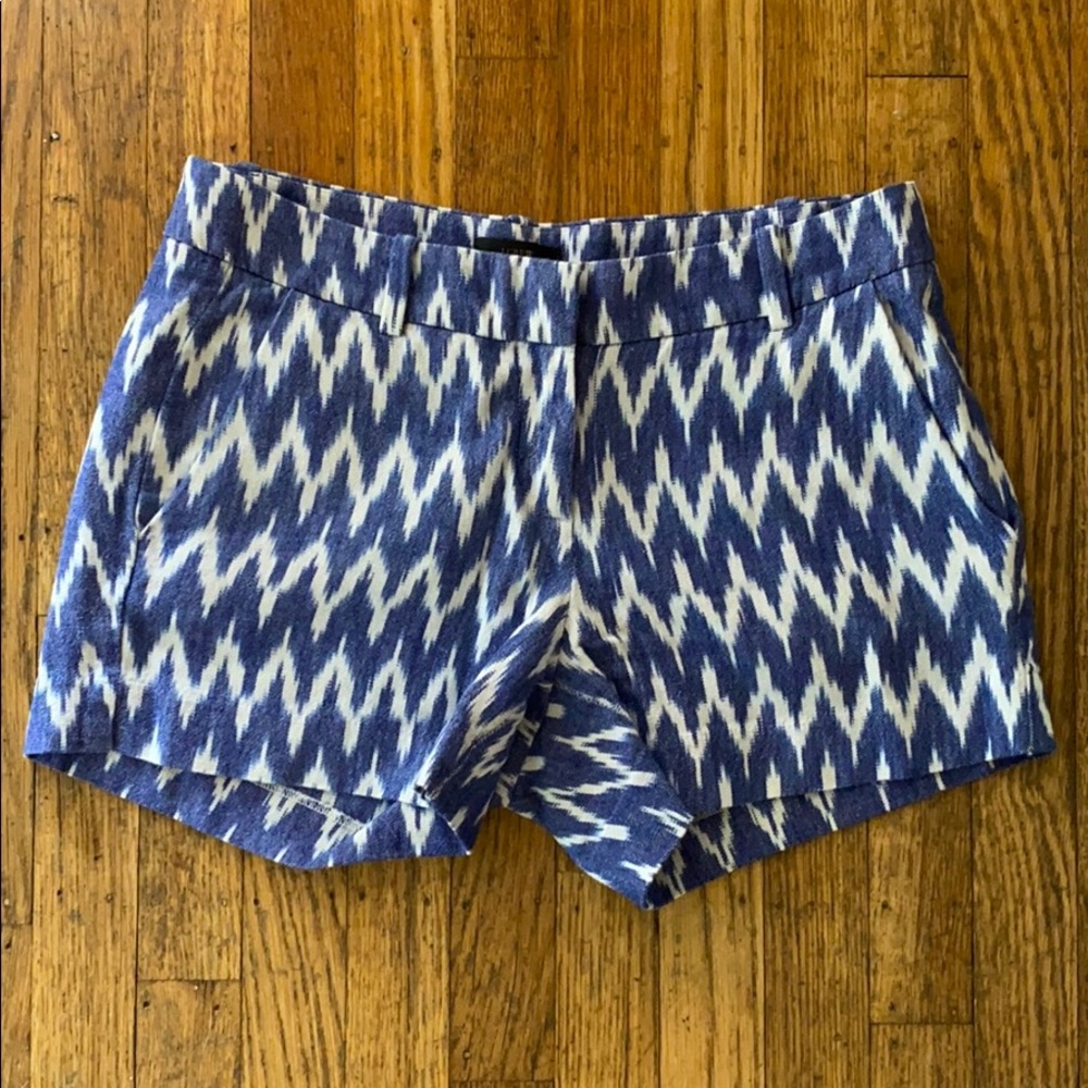 Jcrew blue ikat shorts